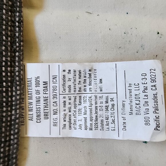 Back joy Cloth Posture Plus Black/Gray Orthopedic Seat - Picture 6 of 6